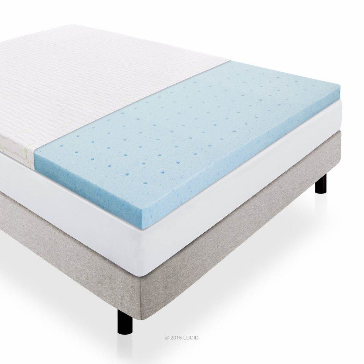 Lucid 2.5 inch Gel Infused Memory Foam Mattress Topper