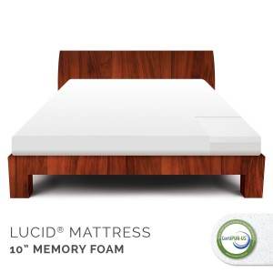 LUCID 10 Inch Memory Foam Mattress