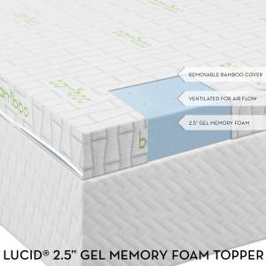 Lucid Gel Infused Memory Foam Mattress Topper 1