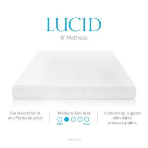 Lucid 8inch memory foam mattress product