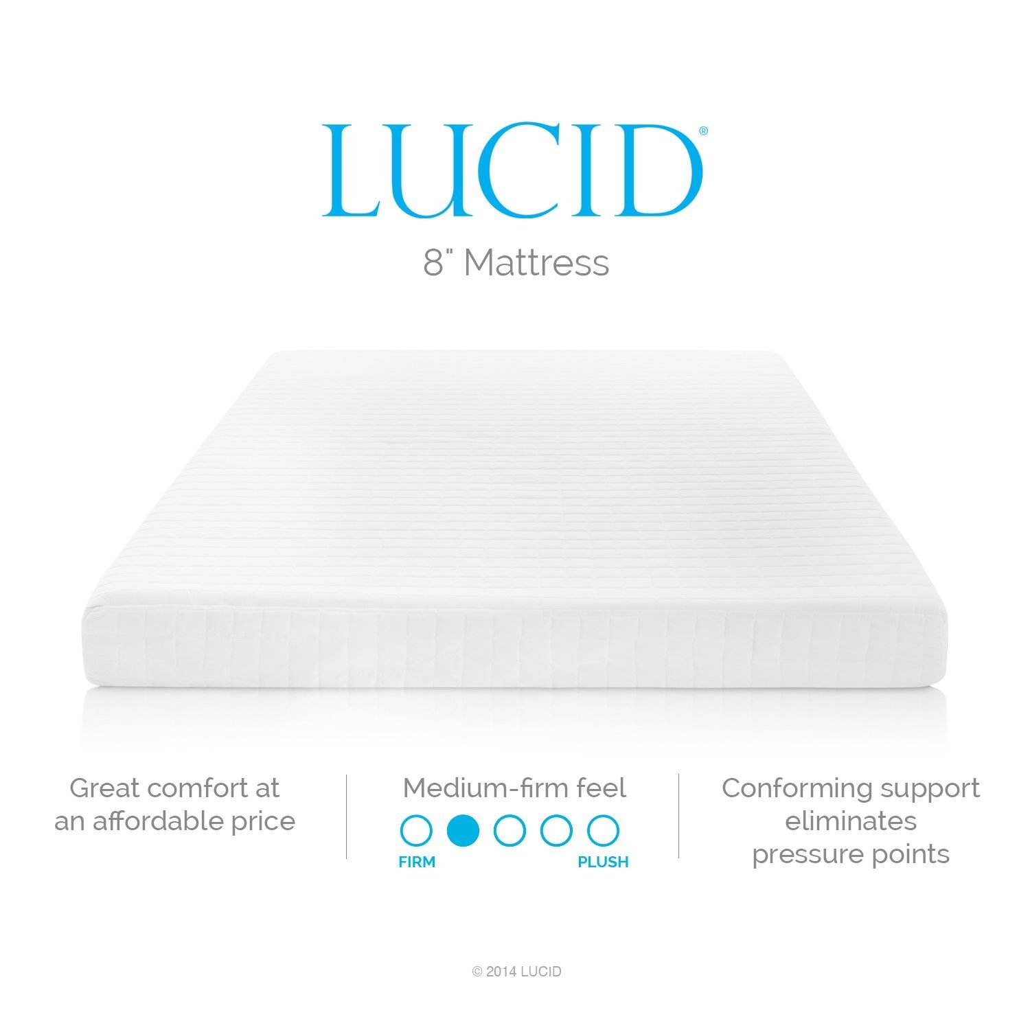 Lucid 8 Inch Memory Foam Mattress