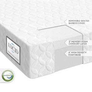 lucid 6 inch memory foam mattress
