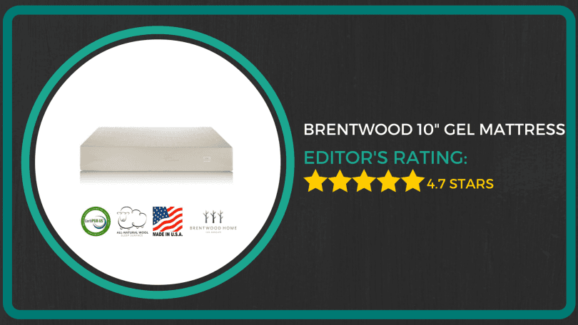 brentwood 10 inch gel memory foam mattress review