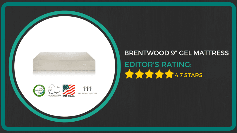 brentwood 9 inch gel memory foam mattress review