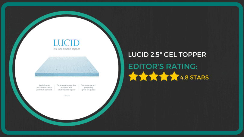 Lucid 2.5 inch Gel Infused Memory Foam Mattress Topper Review