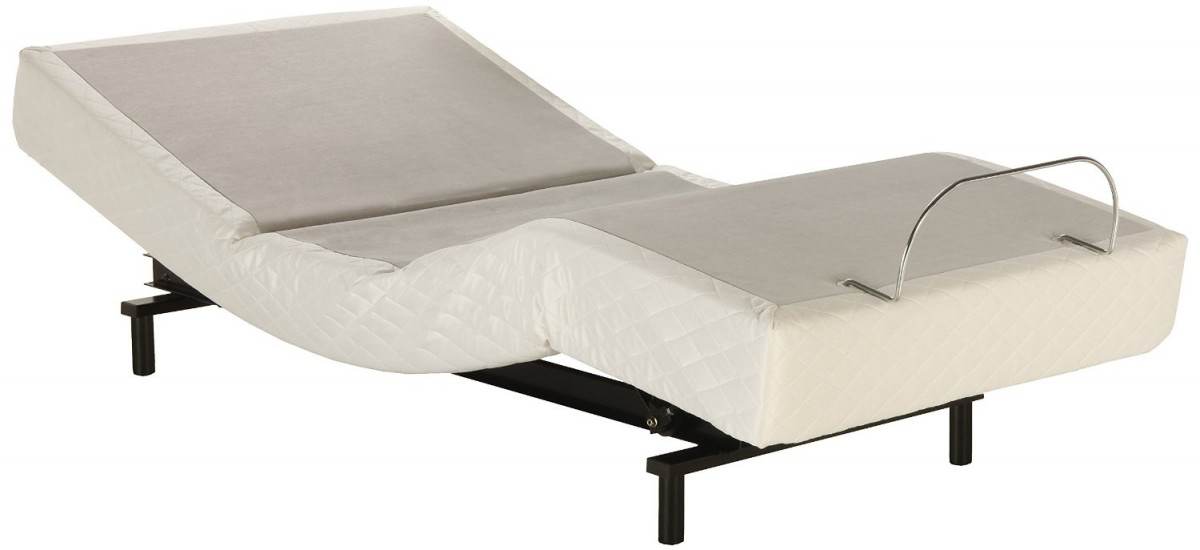 Fashion Bed Group Adjustable Platform Base with Gray Upholstery and Wireless Remote